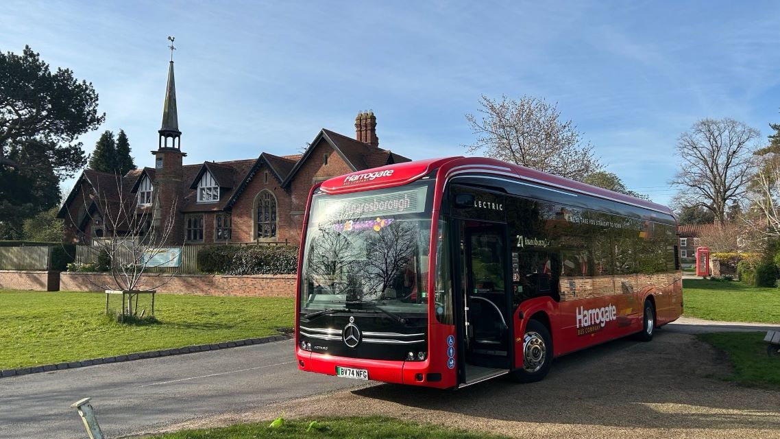 Harrogate electric bus for the 2025 Route One Awards